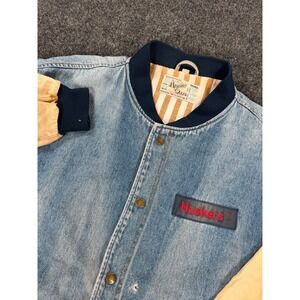 VTG 90s Nebraska Cornhuskers Herbie Husker Denim Varsity Jacket XL NCAA